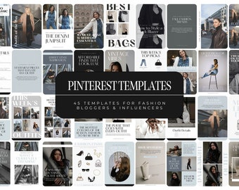 Pinterest Templates for Fashion Bloggers and Influencers | Pinterest Marketing | Social Media Bundle | Pinterest Pins | Outfit Details