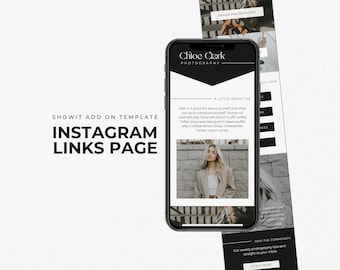 Instagram Link in Bio Template | Showit Template | Engagement Instagram | Instagram Landing Page | Instagram Template