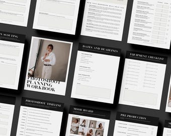 Photography Workbook Template | Photoshoot Planning | Ebook Template | Photographer Template | Photoshoot Mood Board