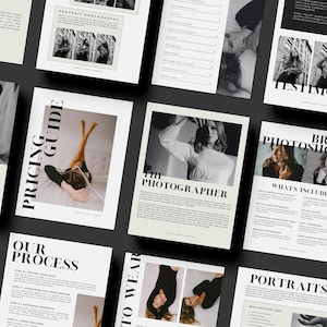 Modern Photography Pricing Guide Template | Photography Packages | Canva Design