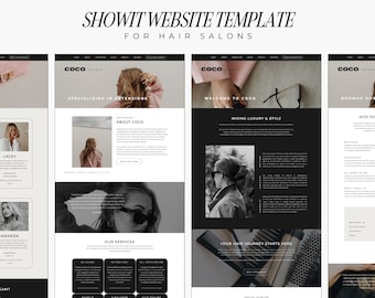 Hair Salon Showit Template | Hair Stylist Website Template | Web Site Design | Salon Price List