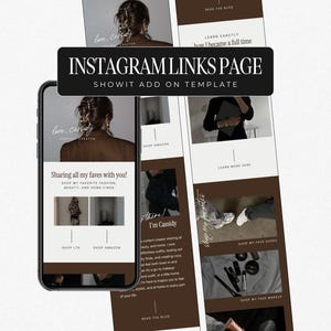 Instagram Link in Bio Vorlage | Showit Vorlage Add-On-Vorlage | Instagram Landing Page | Inhalt Ersteller