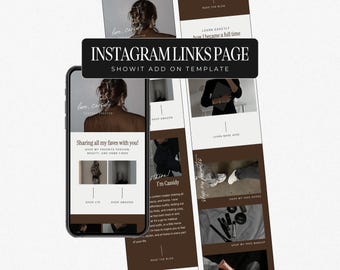 Instagram Link in Bio Template | Showit Template Add On Template | Instagram Landing Page | Content Creator