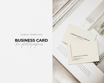 Photography Business Card Template | Canva Template | Editable Card | Business Card Design | Photographer Template | Photographer Branding