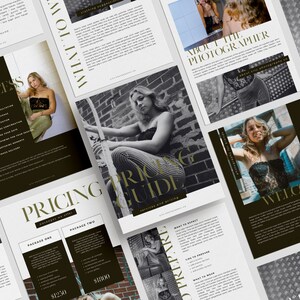 Moderne Fotografie Preisvorlage | Fotografie Pakete | Ebook Vorlage | Pakete und Preisübersicht | Preisliste Vorlage