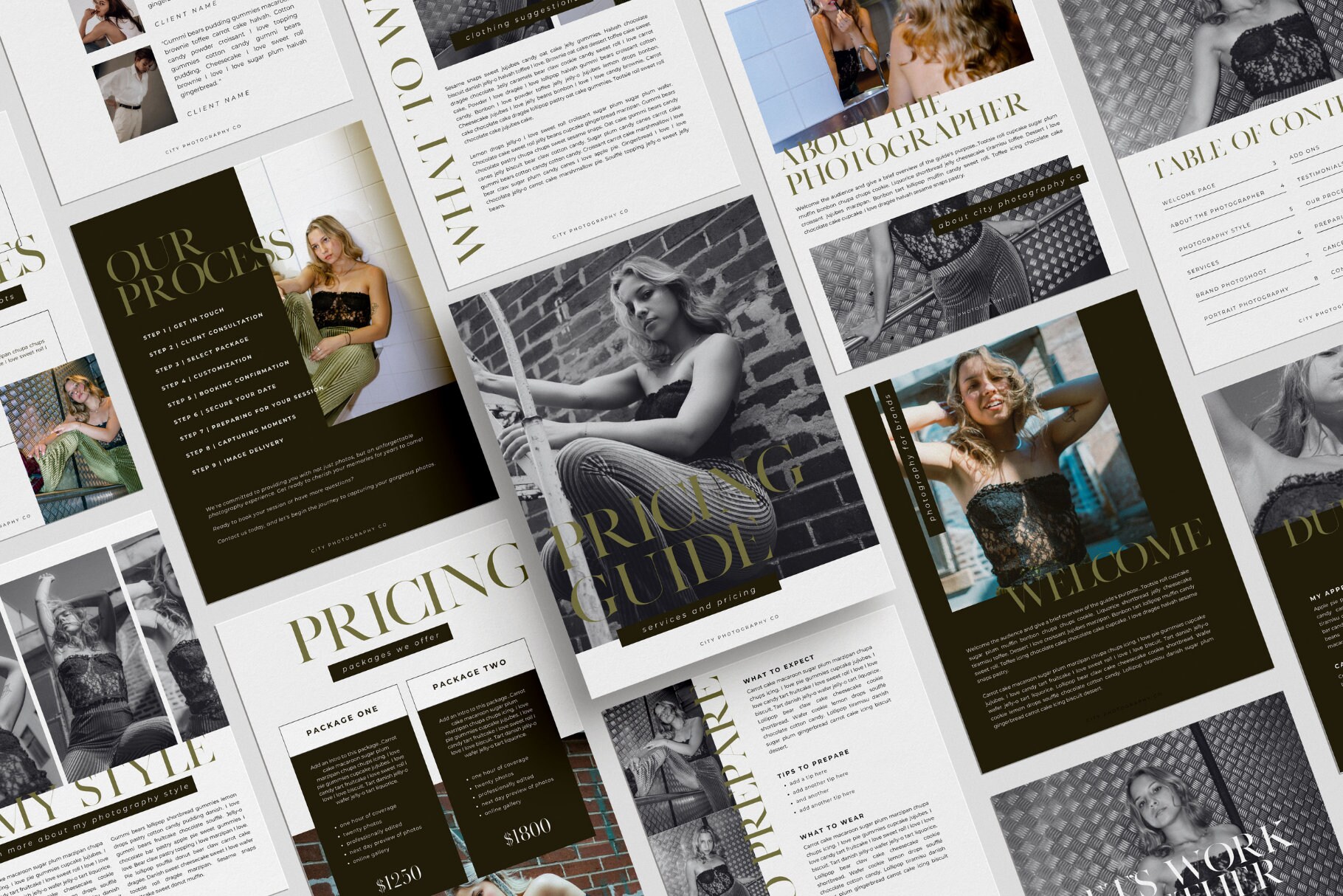 Modern Photography Pricing Template | Photography Packages | Ebook Template | Packages and Pricing Guide | Price List Template