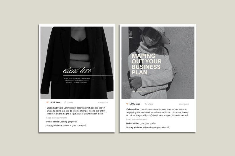 Elevate your social media with our aesthetic Instagram templates! Designed for female entrepreneurs and bloggers, these templates feature stunning designs and easy customization options that will help you create engaging and visually appealing posts.