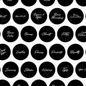 Instagram highlight covers for lash and brow techs