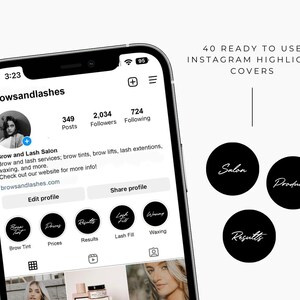 Instagram highlight covers for lash and brow techs