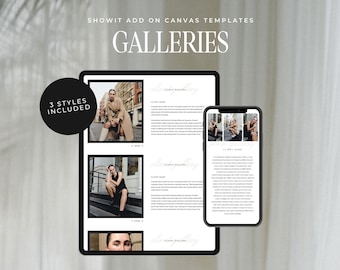 Photo Gallery Bundle Showit Templates | Photographer Showit Canvas Template | Website Template | Photo Galleries Template | Landing Page
