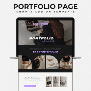 Portfolio Template Showit Add-On Seite | Testimonial Vorlagen | Showit Vorlage | Landingpage | Kundenmeinungen