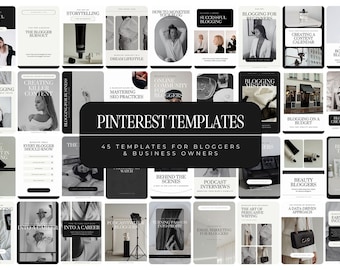 Modern Pinterest Templates for Bloggers and Businesses | Pinterest Marketing | Social Media Bundle | Pinterest Pins | Business Branding