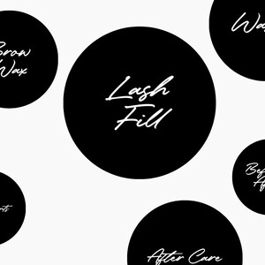 Instagram highlight covers for lash and brow techs