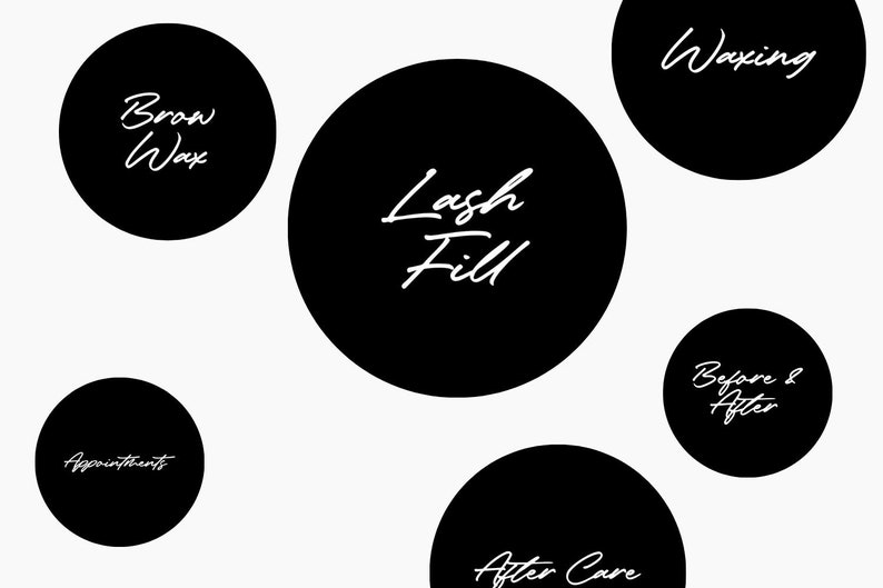 Instagram highlight covers for lash and brow techs