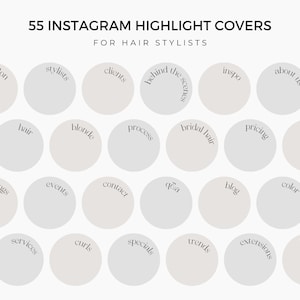 Hair Stylist Instagram Highlight Covers | Instagram Feed | Instagram Followers | Brand Kit | Instagram Icon