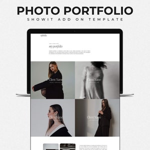 Portfolio Template Showit Add-On Seite | Fotograf Portfolio Vorlage | Testimonial Vorlagen | Showit Vorlage | Landingpage