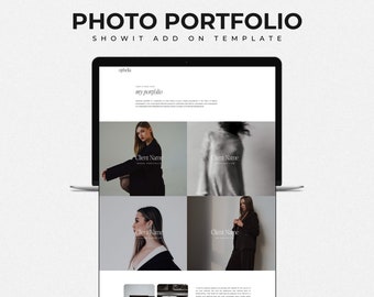 Portfolio Template Showit Add-On Page | Photographer Portfolio Template | Testimonial Templates  | Showit Template | Landing Page