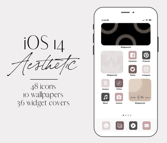 Ios 14 Iphone Aesthetic Apple Home Screen Icons Iphone Etsy Ios 14 Iphone Aesthetic Apple Home Screen Icons Iphone Etsy