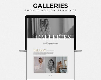 Photo Portfolio Showit Template Add On Page | Portfolio Template | Photography Landing Page | Web Site Design | Photo Galleries