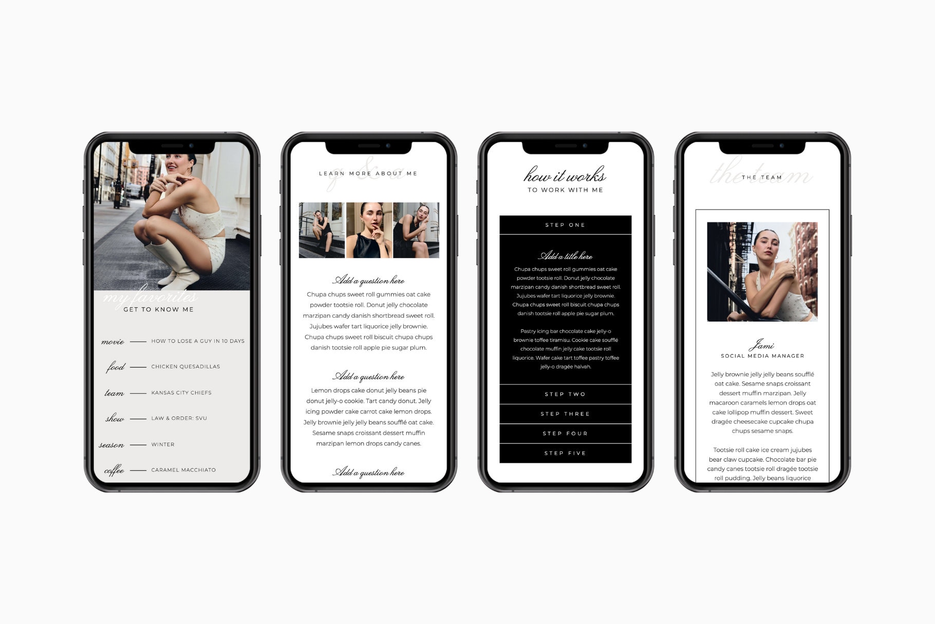 Get to Know Me Showit Add on Template | FAQ Showit Template | About the ...