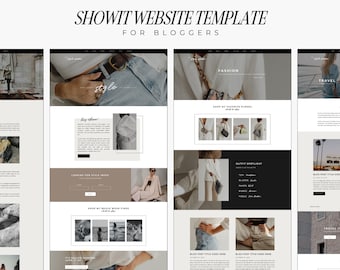 Blogger Showit Website Template | Showit Template | Blogger Template | Blog Design | Travel Diary