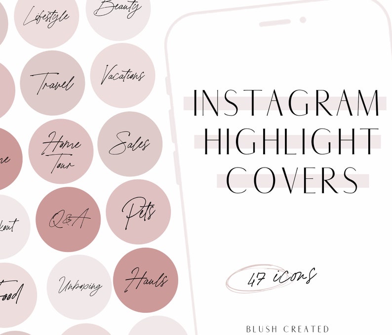 Instagram Story Highlight Covers for Influencers & Bloggers | Etsy