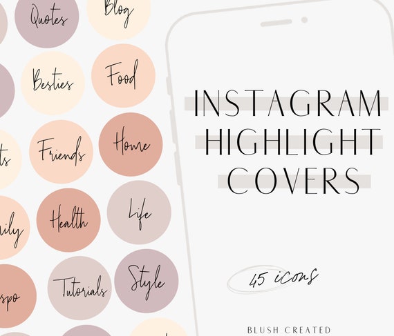 Instagram Story Highlight Covers for Influencers & Bloggers | Etsy