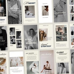 Instagram templates designed for small businesses and bloggers. Edit the social media templates in Canva.