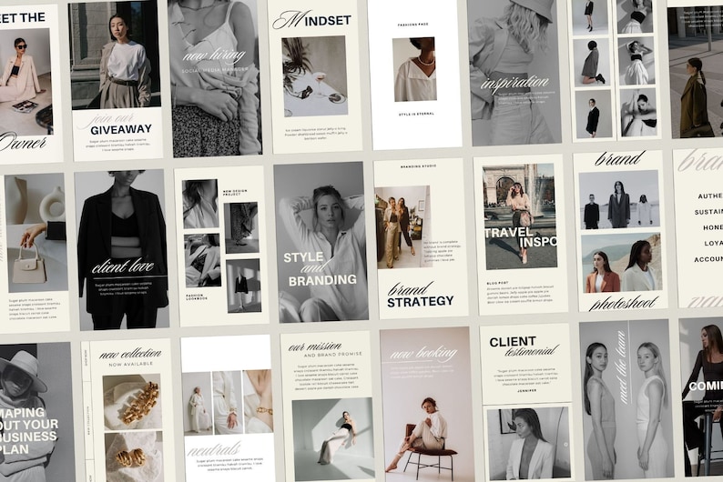 Instagram templates designed for small businesses and bloggers. Edit the social media templates in Canva.