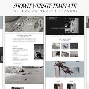 Social Media Manager Showit Website Template | Showit Template | Web Site Design | Social Media Management | Virtual Assistant Website