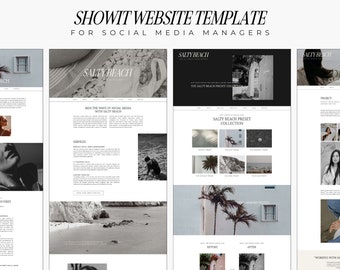 Social Media Manager Showit Website Template | Showit Template | Web Site Design | Social Media Management | Virtual Assistant Website