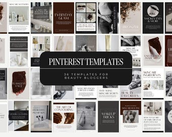 Beauty Blogger Pinterest Templates | Pinterest Marketing | Pinterest Pins | Skincare Influencer | Social Media Templates