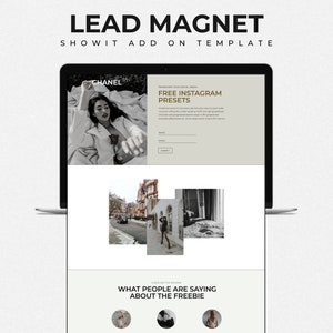 Showit Freebie Lead Magnet Template Landing Page | Blogger Template | Showit Template | Web Site Design | Website Template | Website Theme
