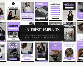 Customizable Pinterest Templates for Small Businesses & Bloggers | Pinterest Marketing | Social Media Bundle