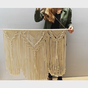 Large handmade macrame wall hanging. 36&quot;x36&quot;