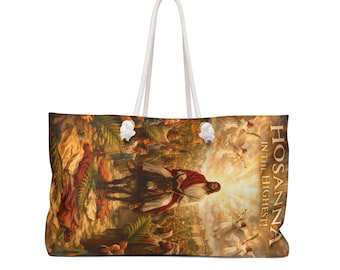 Hosanna Palm Sunday Jesus Palm Procession Weekender Bag | Religious Christian Artwork