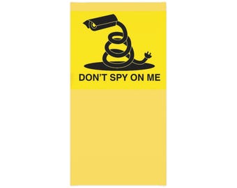 Spionera inte på mig övervakningsorm Halsduk | Gul integritetsprotest