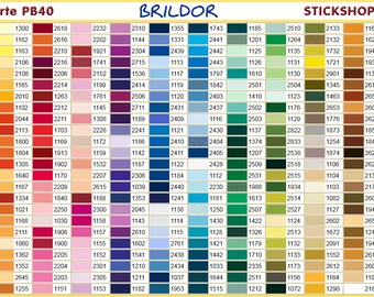 Brildor Stickgarn PB40 - 1000m Kone - 286 Farben