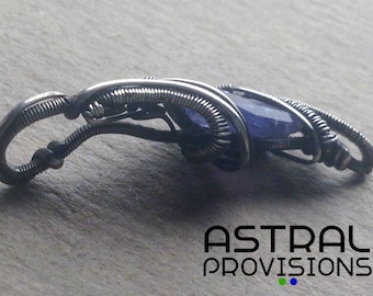 Pendentif en argent sterling fil enroulé cyanite