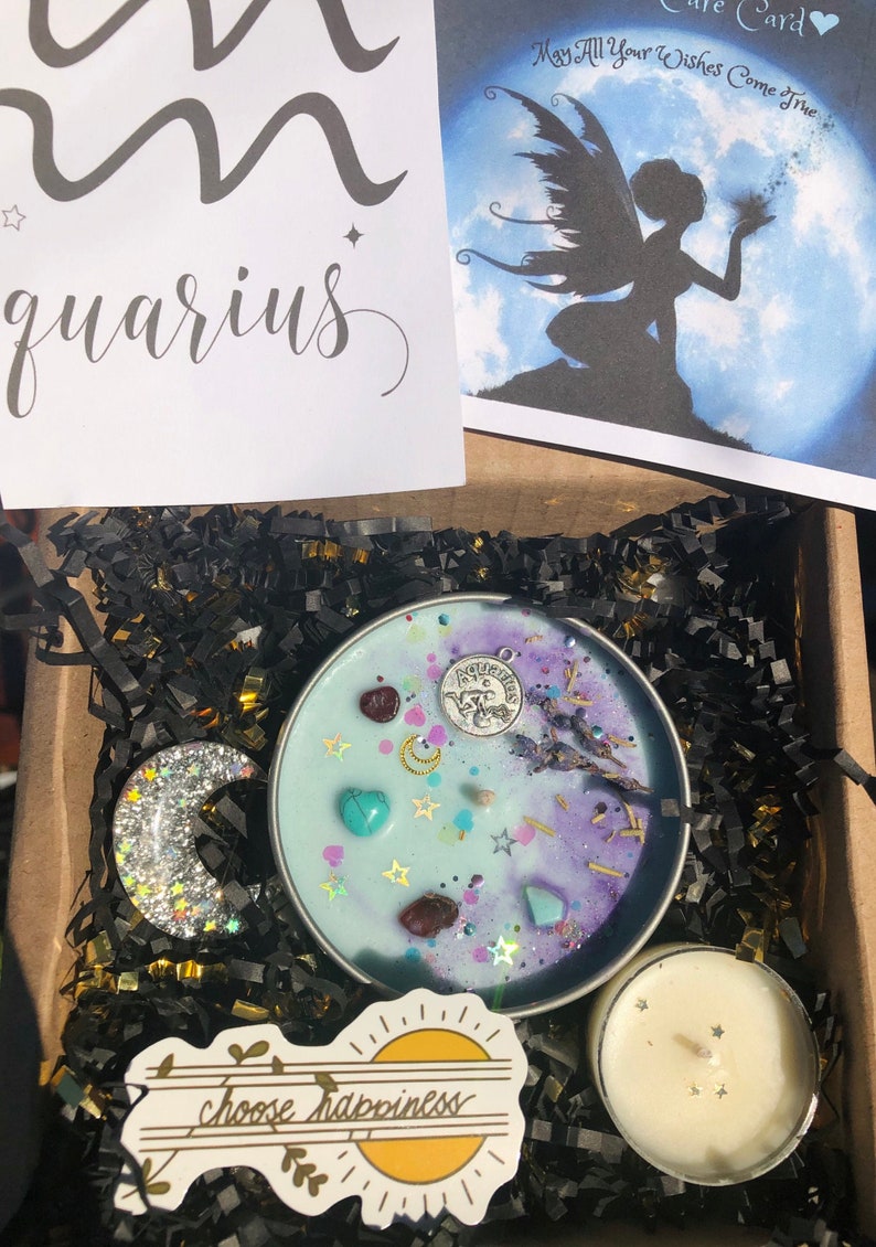 Small Zodiac Candle Box. 6 Oz Soy Wax Candle Etsy