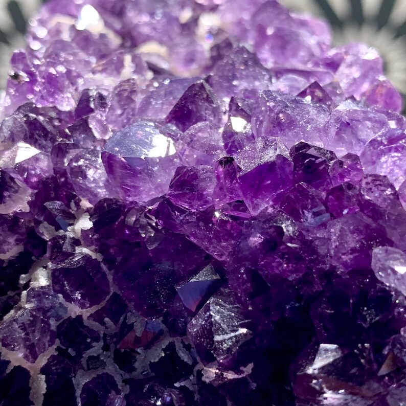 Amethyst and Calcite Standing Cluster