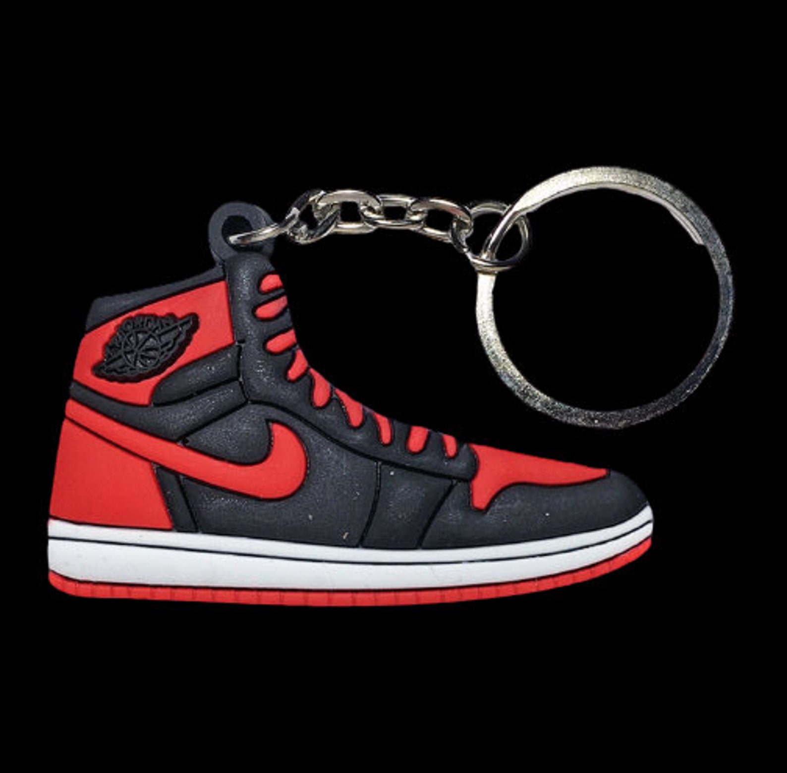 Jordan 1 Bred 2D Keychain Etsy