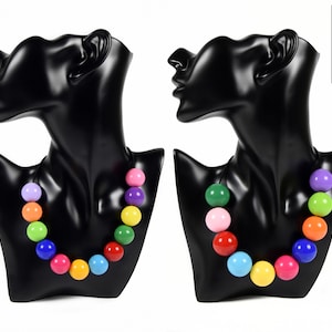 60 20/25 mm gemischt farbige Acryl Kunststoff klobige Festharz runde Gumball Bubblegum Stil lose große Handwerk Kostüm Schmuck machen Perlen