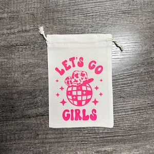 Let&#39;s Go Girls Hangover bag, Disco Cowgirl Hangover Kit bag, Bachelorette Hangover bag, Nashville Recovery Kit, Cowgirl Bach Hangover Kit