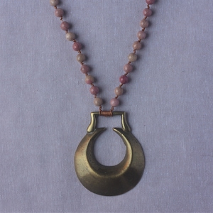 Vintage Horse Brass Pendant Necklace