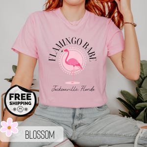 Comfort Colors © Jacksonville Babe Shirt, Florida Pride Tee, Jax Lover Shirt, Duval County Top, Flamingo Print, Jacksonville Florida Gift