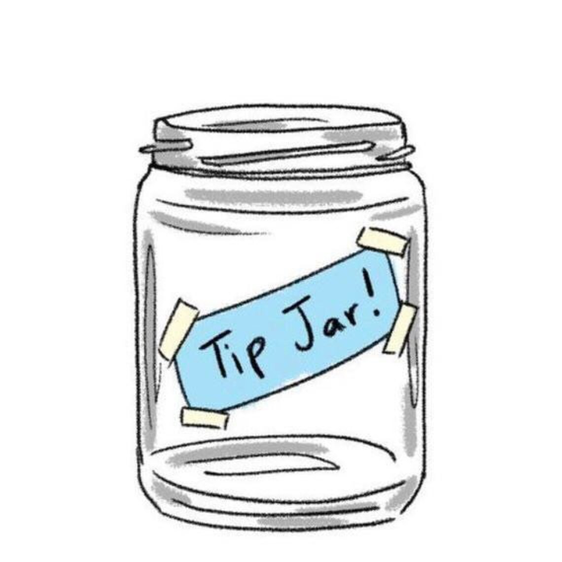 Tip jar Etsy