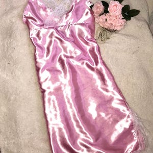 Knee length Satin slip
