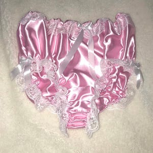 High waisted satin lined satin panties