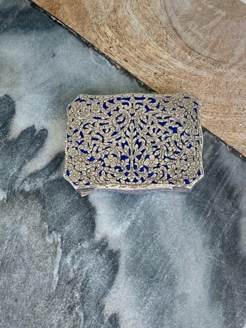 FREE SHIPPING Antique Plique a Jour Compact